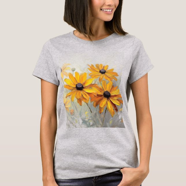Black-eyed Susan Flowers  Women's Basic T-Shirt (Front)