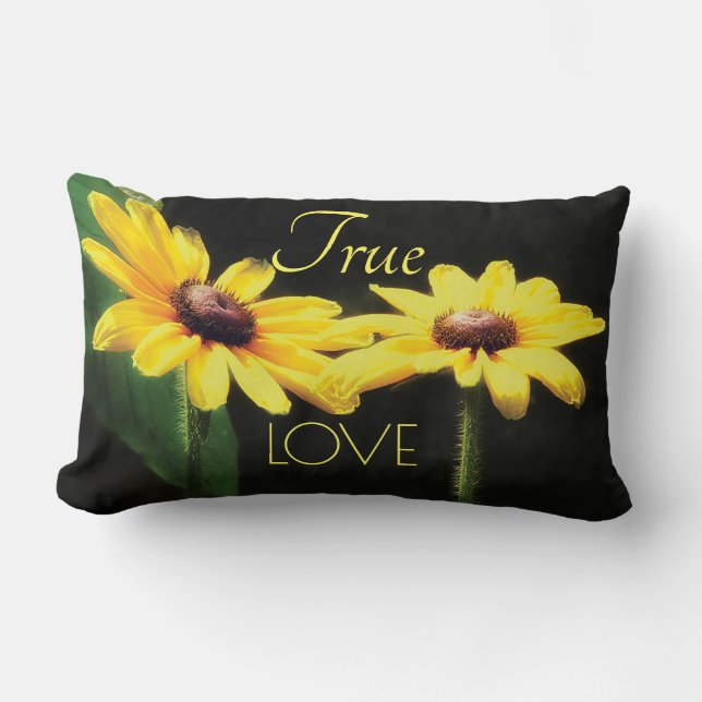 Black Eyed Susan Photograph True Love Lumbar Cushion (Front)