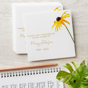 Black eyed susan Simple Memorial Seed Envelope