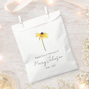 Black eyed susan Simple Seed packet Funeral Favour Bags