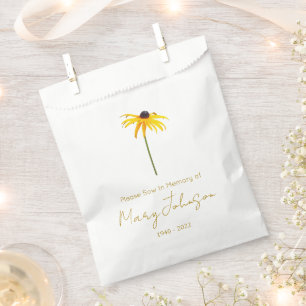 Black eyed susan Simple Seed packet Funeral Favour Bags
