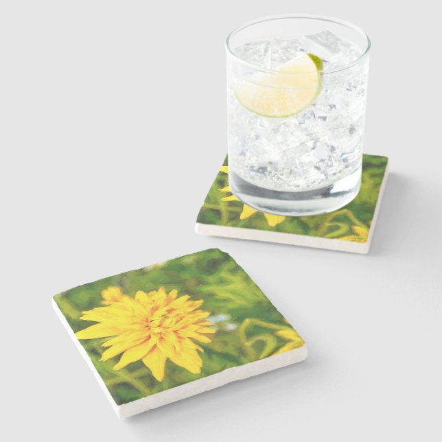 Black eyed Susan Stone Coaster (Side)