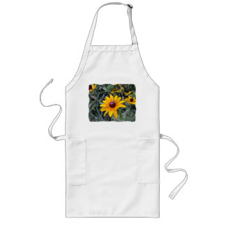 Black-Eyed Susan White Gardening Apron
