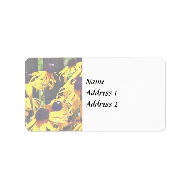 Black Eyed Susans by Fence Label (Front)