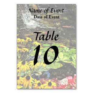 Black-Eyed Susans By Koi Pond Table Number