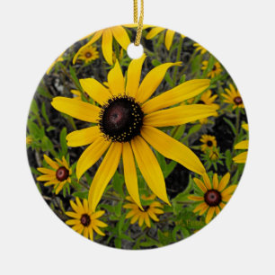 Black Eyed Susans Ceramic Tree Decoration