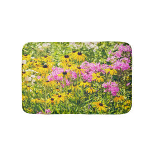 Black Eyed Susans Colourful Garden Flowers Bath Mat