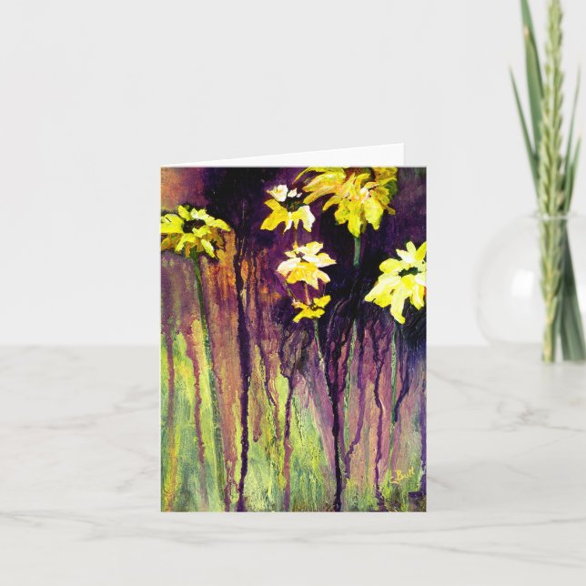 Black Eyed Susans Flowers Card (Front)