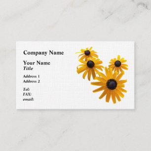 Black Eyed Susans Heart Business Card