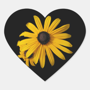 Black-eyed Susans Heart Sticker