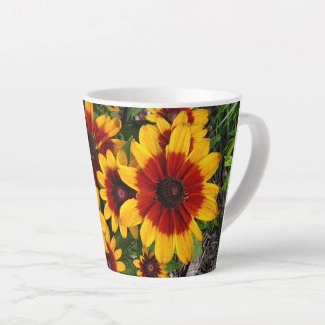 Black-eyed Susans Latte Mug (Right Angle)