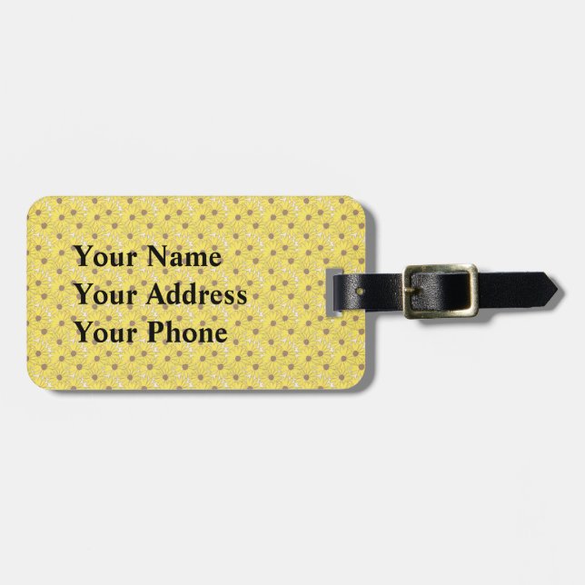 Black Eyed Susan's Luggage Tag (Front Horizontal)