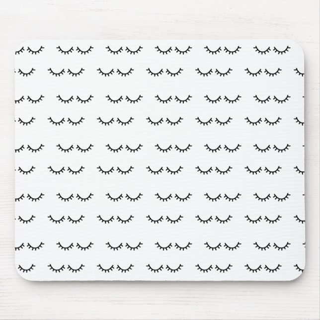 Black Eyelashes Mouse Pad (Front)