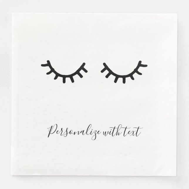 Black Eyelashes Napkin (Front)