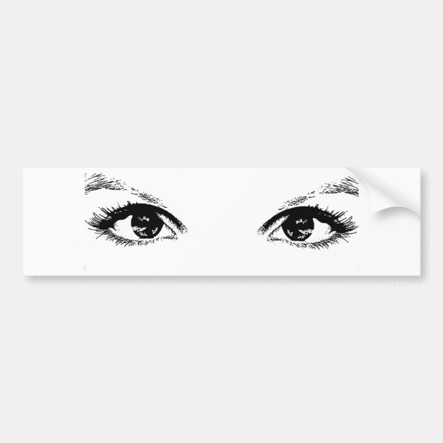 black eyes bumper sticker (Front)