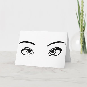 Black Eyes Greeting Card