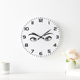 Black Eyes Large Clock