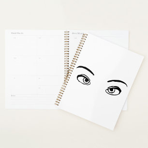 Black Eyes Spiral Planner