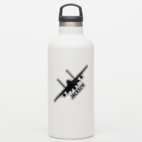 Black F-15E Strike Eagle Front Silhouette Name