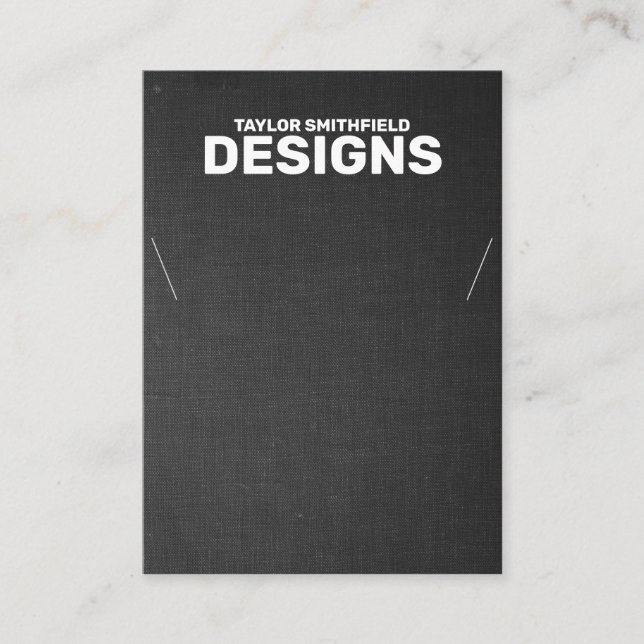 Black Fabric Necklace Display Card (Front)