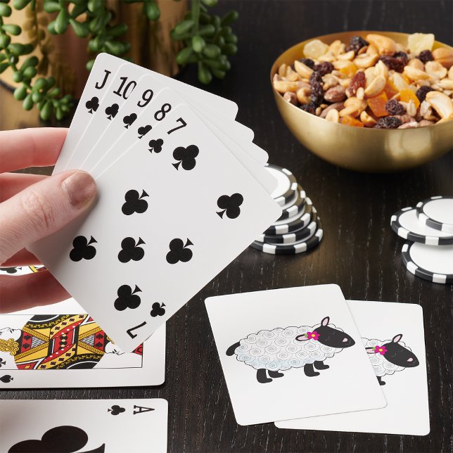 Black Faced Sheep With White Wool Playing Cards (Creator Uploaded)