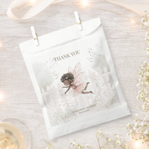 Black Fairy Baby Shower Thank You Favour Bags