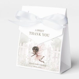 Black Fairy Baby Shower Thank You Favour Box