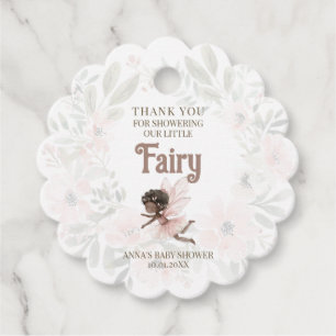 Black Fairy Baby Shower Thank You Favour Tags