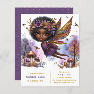 Black Fairy Birthday Fairycore Purple Gold 