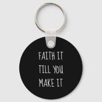 Black Faith It Keychain