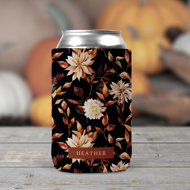 Black Fall Floral Can Cooler (Black Fall Floral Can Cooler
)
