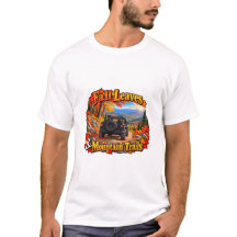 Black_Fall Leaves & Mt Trails T-Shirt