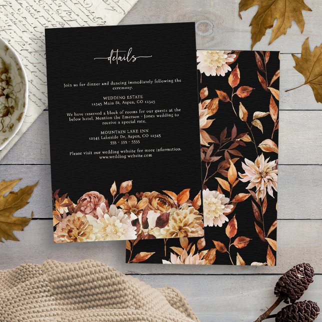 Black Fall Wedding Enclosure Card (Black Fall Wedding Enclosure Card
)