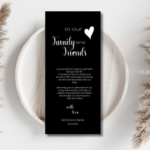 Black Family & Friends Place Setting Cards