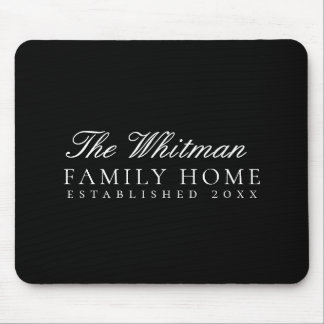 Black Family Home Mouse Pad
