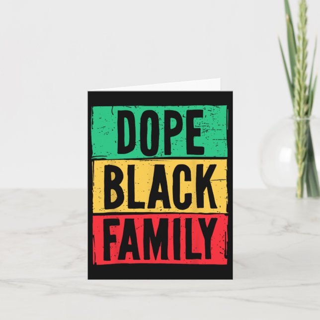 Black Family Juneteenth History Month Matching  Card (Front)