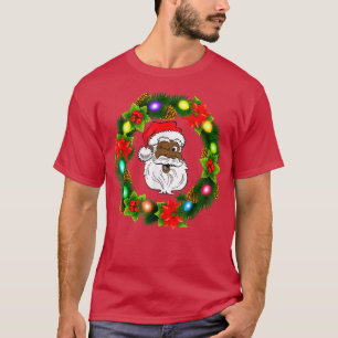Black Family Merry Christmas African American Sant T-Shirt
