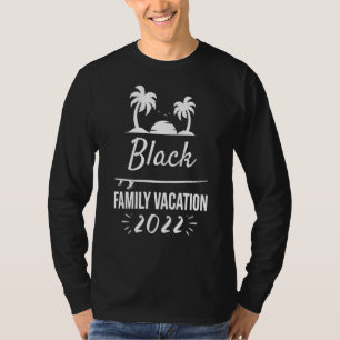 Black Family Vacation Tropical Group Trip Beach T-Shirt