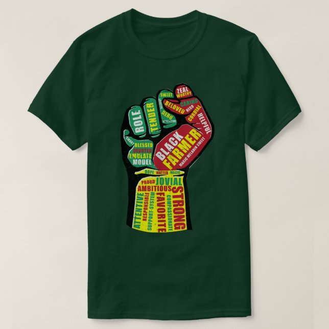 Black Farmer  Men Black History Month  T-Shirt (Design Front)