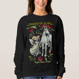 (Black) Fashionable Trendy Unicorn Cats Sweatshirt