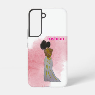 Black Fashionista with Afro Puff Samsung Galaxy Case