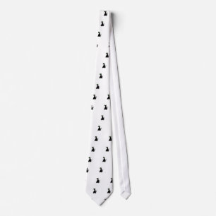 Black Fat Cat With Green Eyes Tie