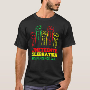 Black Father Africa Strong Black King Juneteenth F T-Shirt