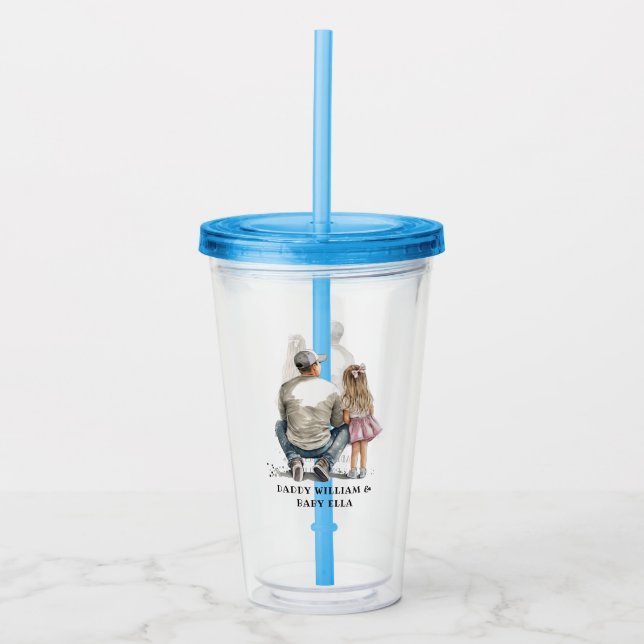 Black Father and Daughter Bond (10) Acrylic Tumbler (Front)