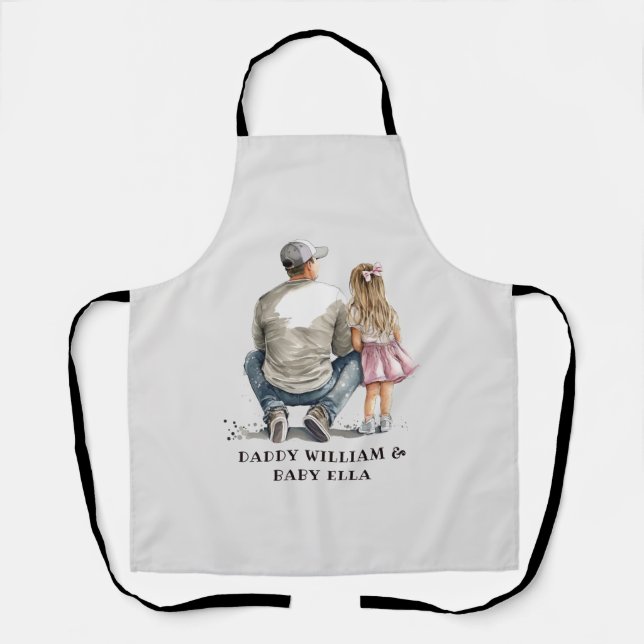 Black Father and Daughter Bond (10) Apron (Front)