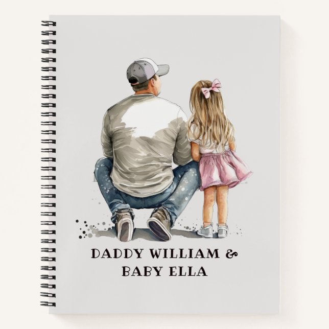 Black Father and Daughter Bond (10) Notebook (Front)