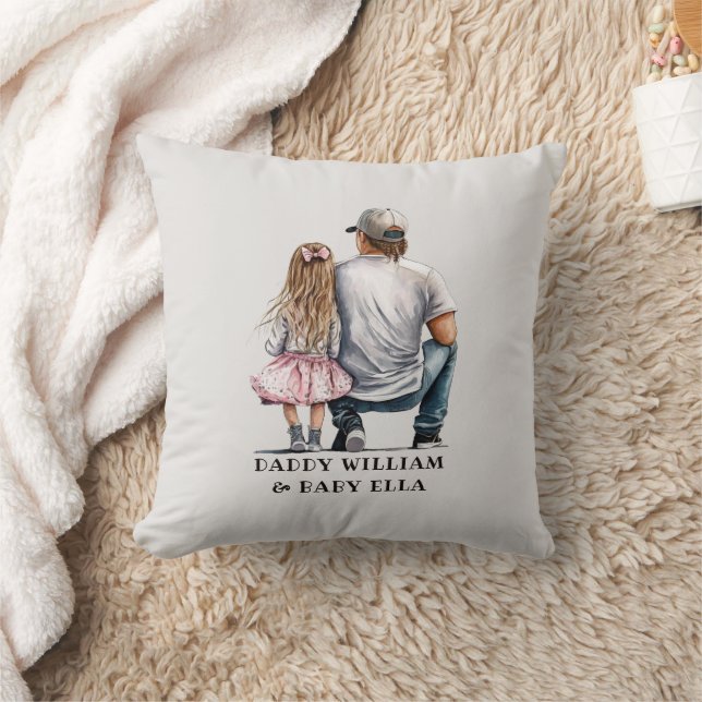 Black Father and Daughter Bond (11) Cushion (Blanket)