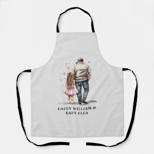 Black Father and Daughter Bond (13) Apron