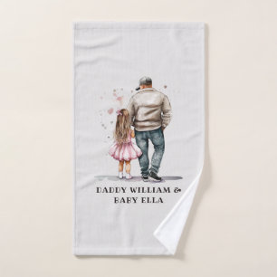 Black Father and Daughter Bond (13) Bath Towel Set