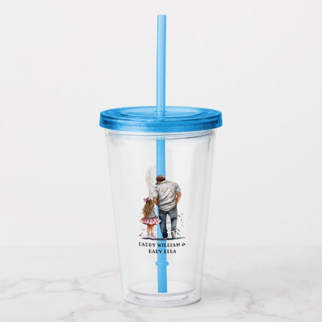 Black Father and Daughter Bond (14) Acrylic Tumbler (Front)